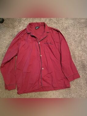 Puritan Men's Burgundy Shirt Jacket with Contrast Trim